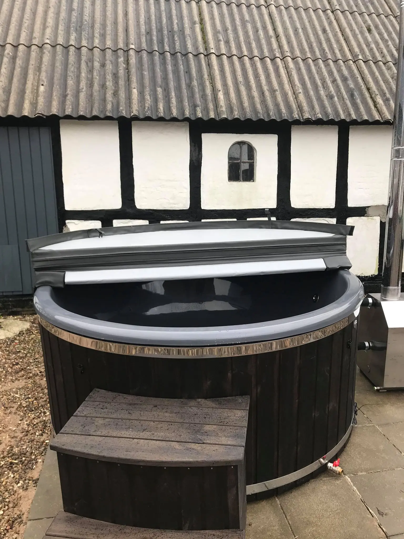 Wellness Vildmarksbad m. udvendig ovn - Billede 4